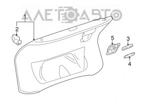 Audi A4 B8 13-16 rest sedan trunk lid trim, worn