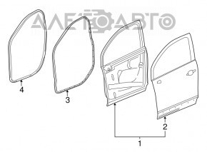Door Seal Front Left Buick Encore 13-19