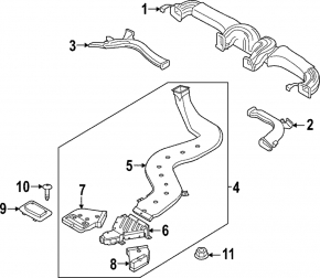 Right heater duct for Hyundai Ioniq 5 22-24