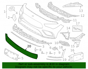 Mercedes A-class V177 19-22 front bumper reinforcement