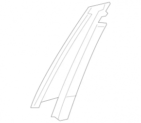 Mercedes A-Class V177 19-22 rear left side door trim, gloss black
