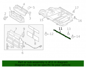 Lower radiator deflector Ford Focus mk3 11-18