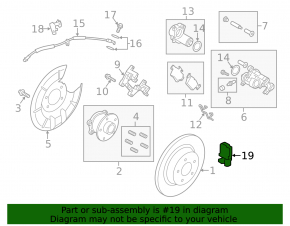 Rear left ABS sensor for Ford C-max MK2 13-18