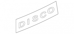 Emblem inscription DISCO tailgate Land Rover Discovery 17-20