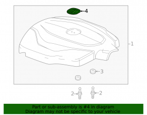 Acura RDX 13-18 3.5 3.0 3.7 Engine Cover Emblem