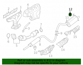 Nissan Rogue 14-20 rear exhaust system mounting rubber