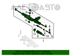 Steering rack Mercedes W211 E550 rwd