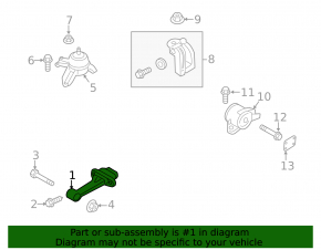 Rear engine mount Hyundai Sonata 11-15 2.0