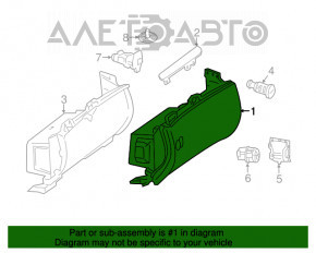 Mercedes W221 black glove compartment