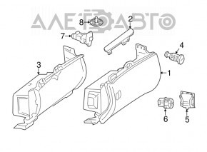 Mercedes W221 black glove compartment