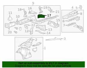 Upper left fender bracket Cadillac ATS 13-19