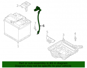 Negative terminal of Kia Niro 19-22 EV battery with sensor