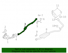 Intake pipe with catalytic converter Subaru XV Crosstrek 13-15
