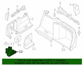Trunk tray for tools BMW 4 F36 15-20 Gran Coupe