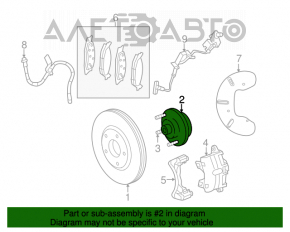 Front left hub Chrysler 200 11-14