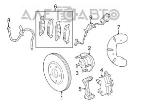 Front left hub Chrysler 200 11-14