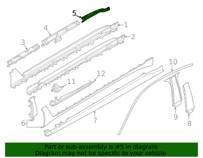 Right rear threshold mount for BMW 4 G22 G26 21-25