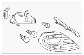 Right headlight VW Beetle 12-16 with cover