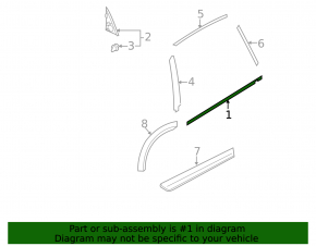 Door molding lower rear right Subaru Forester 14-18 SJ scratch