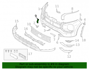 Mitsubishi Outlander 22-26 front bumper towing hook cap