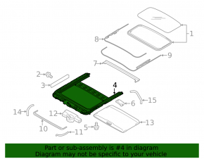 Hatch mechanism frame Subaru Outback 15-19