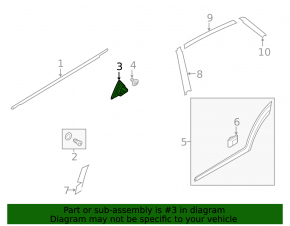 Door trim side triangle rear right Hyundai Tucson 16-21