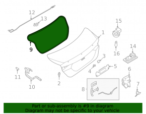 Nissan Sentra 20-24 Trunk Lid Seal