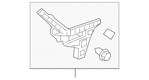 Left rear bumper mount for Hyundai Sonata 15-17