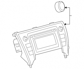 Display radio disc drive player navigation Toyota Camry v55 15-17 usa