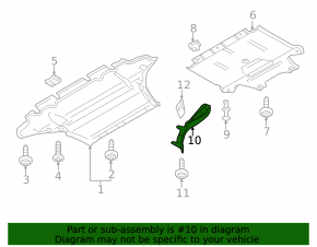 Front bumper mudguard left Audi A4 B8 08-16