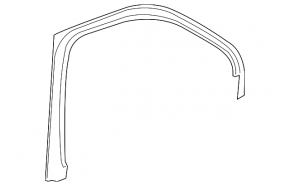 Door frame inner front left Audi A4 B9 17-25 black