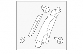 Center pillar trim upper belt left Subaru XV Crosstrek 18-23