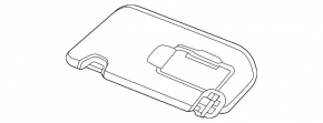 Left visor Nissan Rogue 21-24 gray