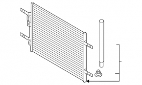 Air conditioning radiator condenser Kia Niro 17-22 HEV, PHEV HCC