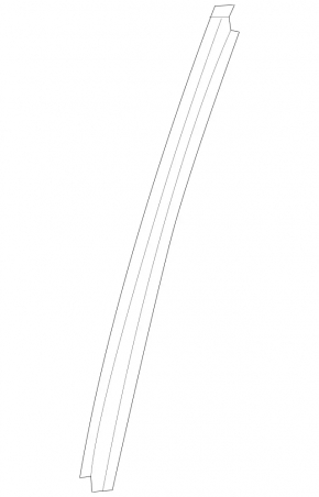 Glass guide for rear right door Mercedes GLS-class X166 13-19