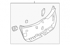 Lower tailgate trim for Mazda3 MPS 09-13