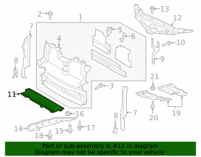 Lower radiator deflector Lincoln MKX 16-18 3.7