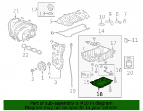 Engine sump Chevrolet Camaro 16-23 2.0T