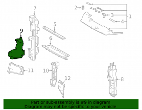 Radiator deflector right Lexus TX350 TX500h 24-26 46114