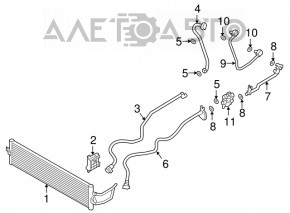 Radiator cooling oil automatic transmission BMW 5 G30 18-23 530e hybrid