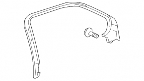 Door frame inner rear left Chevrolet Equinox 10-17 scratches