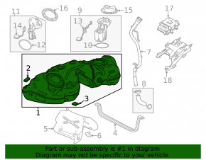 Fuel tank Cadillac CTS 14-