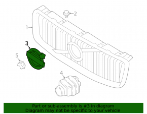 Volvo XC40 19-22 grille emblem