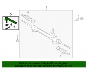 Steering tip right Toyota Avalon 13-18 CTR