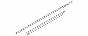 Molding door-glass central rear left Audi Q7 4L 10-15 chrome