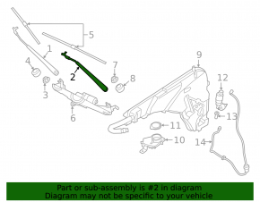 Left wiper arm BMW X3 G01 18-21