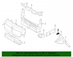 BMW X1 F48 16-22 B46 Upper Additional Radiator Bracket