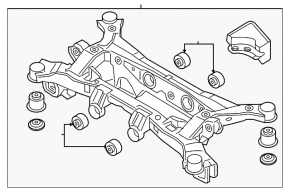 Rear subframe for Kia Sorento 21-24 AWD