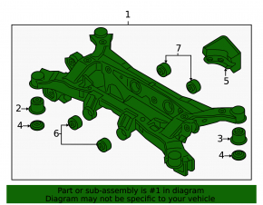Rear subframe for Kia Sorento 21-24 AWD