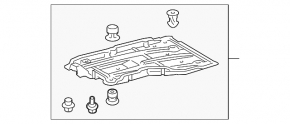 Front right underbody protection for Toyota Prius 30 10-15
